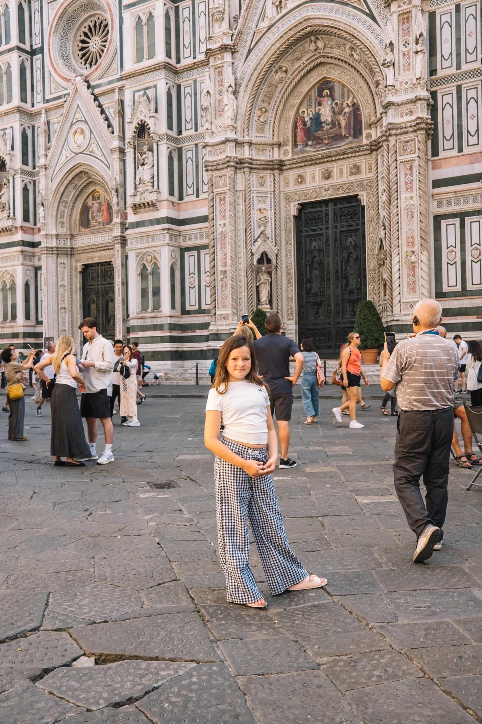 A Florence street scene, the city the morning art-lines empty out into